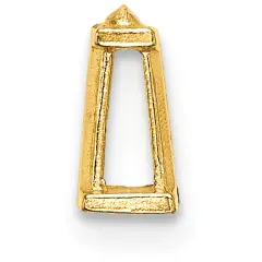 14K Gold Tapered Baguette Setting 7x3.3mm