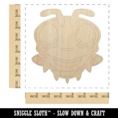 Cute Bee Sleepy Unfinished Wood Shape Piece Cutout for DIY Craft Projects