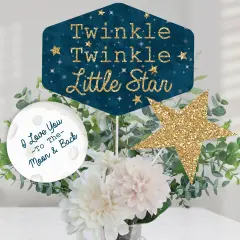 Big Dot of Happiness Twinkle Twinkle Little Star - Baby Shower or Birthday Party Centerpiece Sticks - Table Toppers - Set of 15