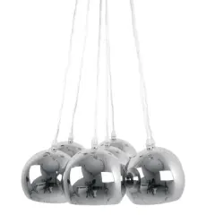 Chrome Finish 7 Globe Big Bundle Pendant Light