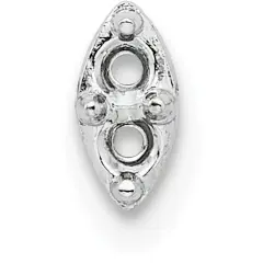 14K White Gold 0.05cttw Marquise Top Setting