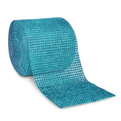 5 Rolls of4.75" X 10 Yards Diamond Mesh Wrap Trim | 5 yard cut Turquoise