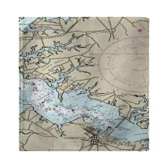 Betsy Drake Cambridge, MD Nautical Map Kitchen Towel