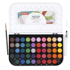 Incraftables Non-Toxic Watercolor Paint set (48 Colors). Water Color Paints for Adult & Kids w/ Refillable Water Brush Pen, Watercolor Palette & Brush. Portable Watercolor Paint Kit for Beginner & Pro