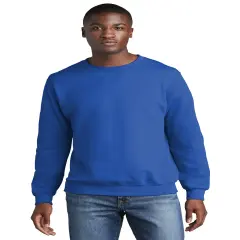 Port & Company&reg; Core Fleece Long Sleeve Crewneck Sweatshirts Royal