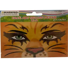 Face Art Tiger Gems And Face Stickers Costume Accessory