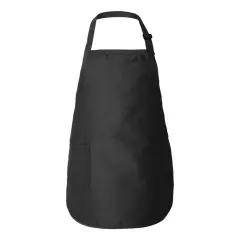 Q-Tees&reg; Full-Length Apron with Pockets Black