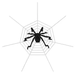 Halloween Spider Decorations | 49 and 59 inch Spider with 126 inch Tarantula Mega Spider Web