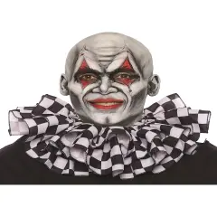 Adults Circus Harlequin White Black Clown Collar Costume Accessory