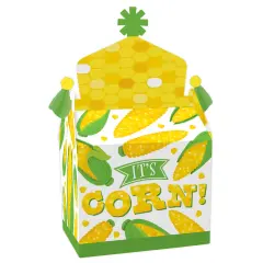 Big Dot of Happiness It's Corn - Treat Box Party Favors - Fall Harvest Party Goodie Gable Boxes - Set of 12
