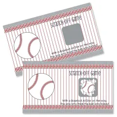 Big Dot of Happiness Batter Up - Baseball - Baby Shower or Birthday Party Game Scratch Off Cards - 22 Count