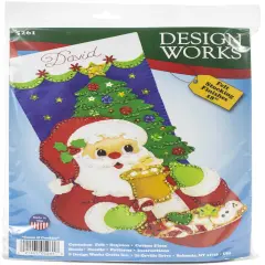 Design Works Felt Stocking Applique Kit 18" Long-Cocoa & Cookies