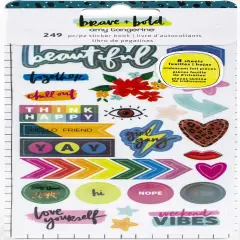 Amy Tan Brave & Bold Icon & Phrase Mini Sticker Book
