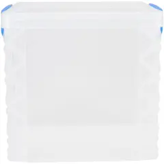 Storage Studios Super Stacker File Box-14.5"X10.5"X11.25" Clear/Blue Handles