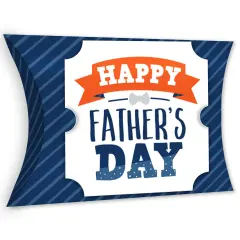 Big Dot of Happiness Happy Father's Day - Favor Gift Boxes - We Love Dad Party Large Pillow Boxes - Set of 12