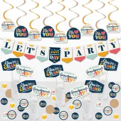 Big Dot of Happiness Happy Grandparents Day - Grandma & Grandpa Party Supplies Decoration Kit - Decor Galore Party Pack - 51 Pieces