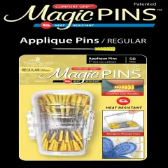 Taylor Seville Magic Pins - Applique Regular-Yellow 50/Pkg