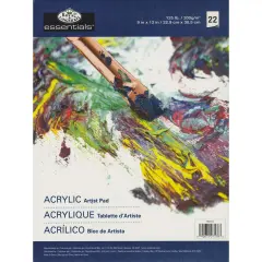 Royal Langnickel essentials(TM) Acrylic Artist Paper Pad-9"X12", 22 Sheets