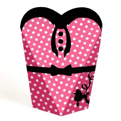 Big Dot of Happiness 50's Sock Hop - 1950s Rock N Roll Party Favors - Gift Heart Shaped Favor Boxes for Women - Set of 12