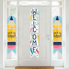 Big Dot of Happiness Back to School - Hanging Vertical Paper Door Banners - First Day of School Classroom Wall Decoration Kit - Indoor Door Decor