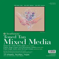 Strathmore Toned Mixed Media Paper - Toned Tan 11"X14"-15 Sheets