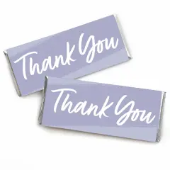 Big Dot of Happiness Purple Elegantly Simple - Candy Bar Wrapper Guest Party Favors - Set of 24