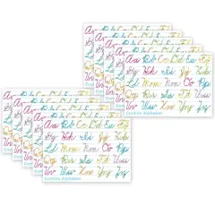 Smart Poly&reg; PosterMat Pals&trade; Space Savers, 13" x 9-1/2", Traditional Cursive, Pack of 10