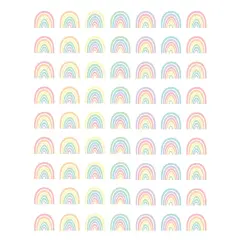 Pastel Pop Rainbows Mini Stickers, 378 Per Pack, 12 Packs