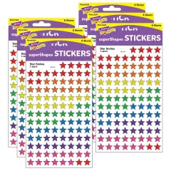 Star Smiles superShapes Stickers, 800 Per Pack, 6 Packs