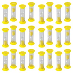 3 Minute Sand Timers, Mini, 4 Per Pack, 6 Packs