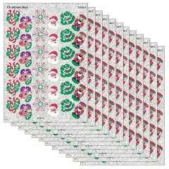 Christmas Joys Sparkle Stickers&reg;, 72 Per Pack, 12 Packs