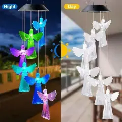 Solar Powered LED Wind Chime Lights Color-Changing Yard Garden Decor Xmas Gift