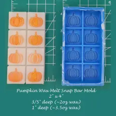 Pumpkins Wax Melt Snap Bar Silicone Mold