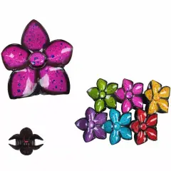 Kitcheniva 6 Pcs Assorted Flower Printed Hair Claw Jaw Clip Hairpin