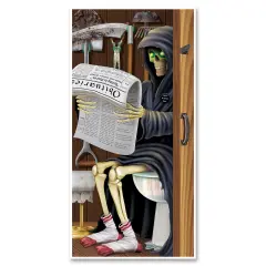Beistle - Grim Reaper Restroom Door Cover - 5' x 30" - 12 Pack