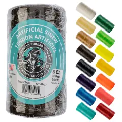 Gudebrod 70lb. 5-Ply Artificial Sinew Thread, 300yd. | Made in USA Brown