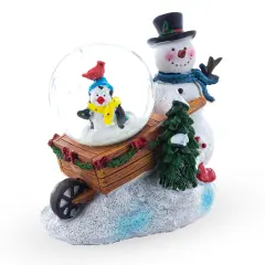 Snowman, Penguin and Cardinal Mini Water Snow Globe
