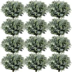 60 Pcs Mixed Eucalyptus Stems with White Seeds &ndash; Perfect for Bouquets, Wreaths, and Decorations