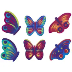 Color Pop Butterflies Sweet D&eacute;cor&reg; Edible Decorations 12ct