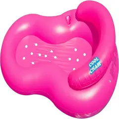 Pool Central Inflatable Cool Chair Swimming Pool Lounger Float - 60.5" - Pink