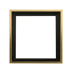 Creative Mark Illusions Floater Canvas Frame, Black and Gold, 3/4 in - Ideal for Galleries, Artists & Professionals, Frames for Canvas Paintings, Complete Hanging Hardware
