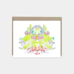 Rorschach Test Card, India Ink Art Card