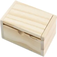 CousinDIY Unfinished Wood Box With Wood Hinge-Small