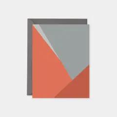 Red & Gray Color Block Card