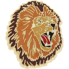 Lion Head Pin 1"