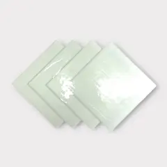 White Opaque COE 96 Fusible Glass Sheets / Mosaic Squares - 4 Pack