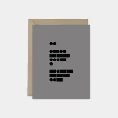 Morse code "I Love You" Card No. 4,