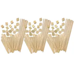 STEM Basics: Wood Construction Kit - 66 Per Pack, 3 Packs