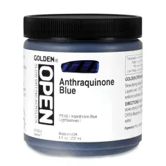 Golden Open Acrylics - Anthraquinone Blue, 8 oz Jar