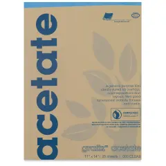 Grafix Clear Acetate - 11" x 14" x .005", Pad, 25 Sheets